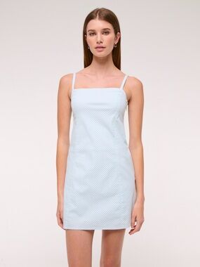 Abercrombie NWT Light Blue Gingham Skort Dress